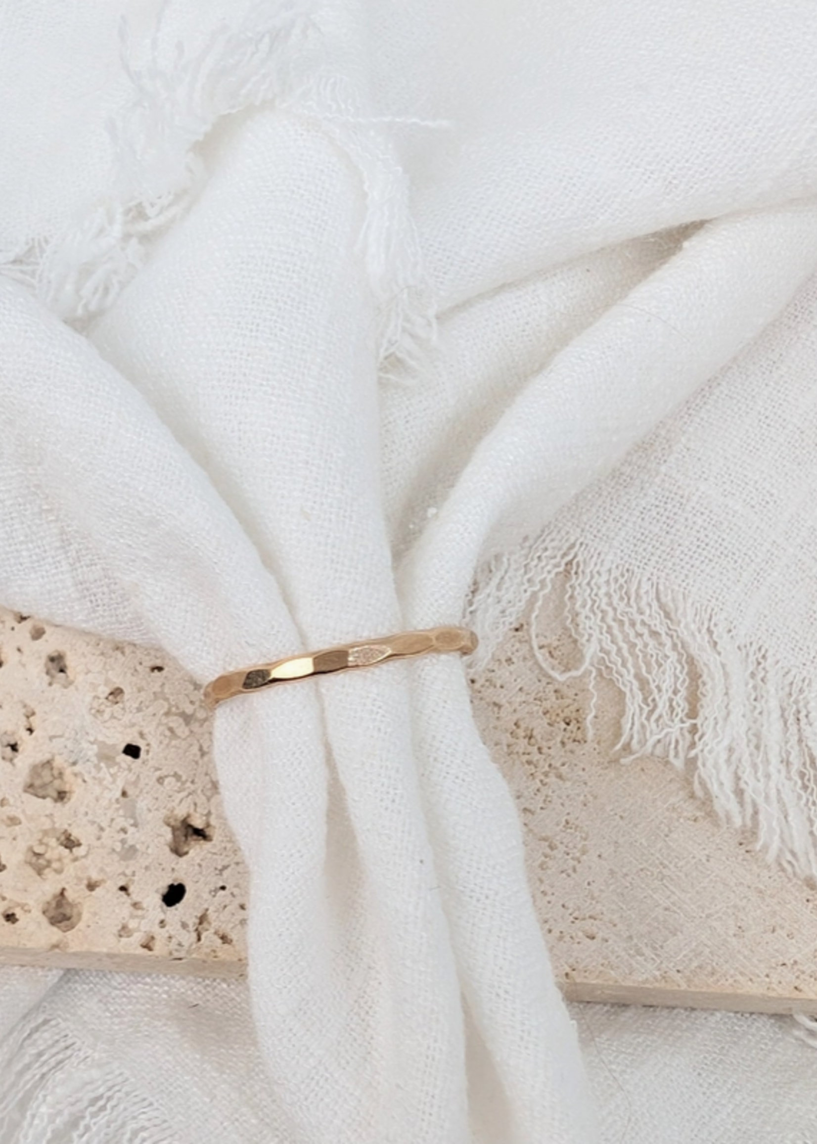 14k Gold Fill HA Textured Wave Ring