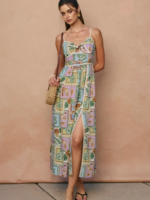 Offshore Sleeveless Contrast Binding Midi Dress