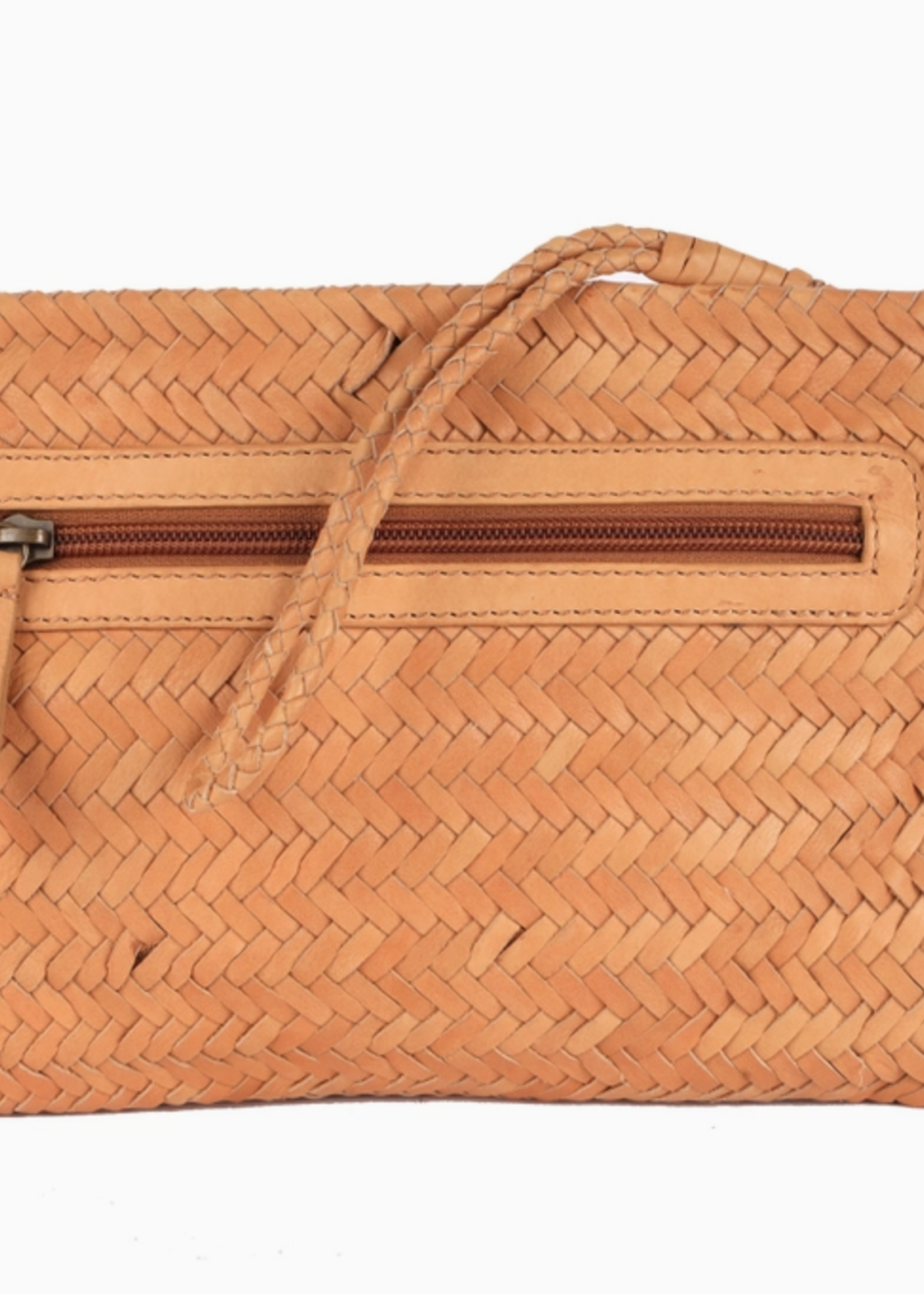 Hudson Handcrafted Leather Crossbody Bags/Wristlet Tan