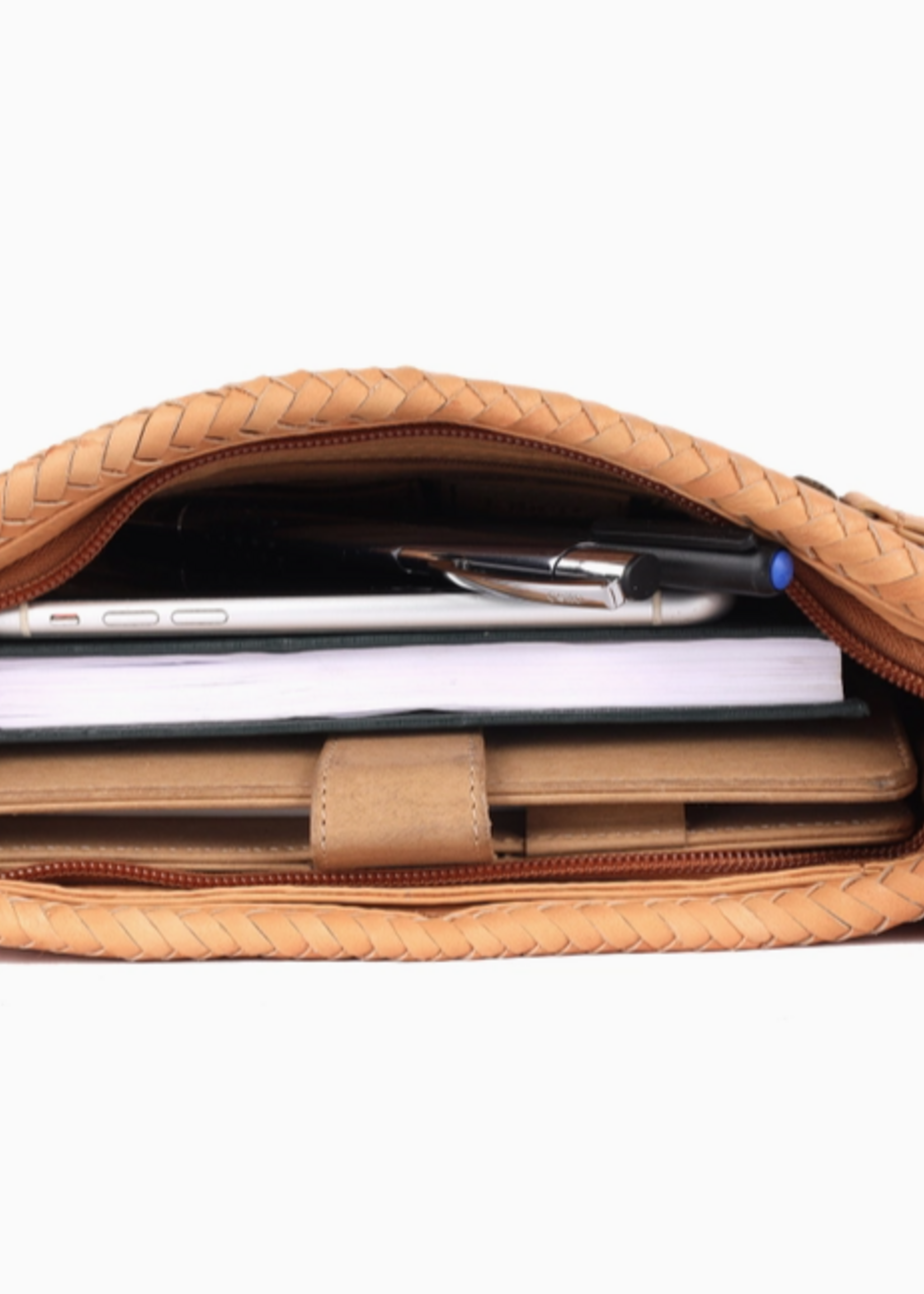 Hudson Handcrafted Leather Crossbody Bags/Wristlet Tan