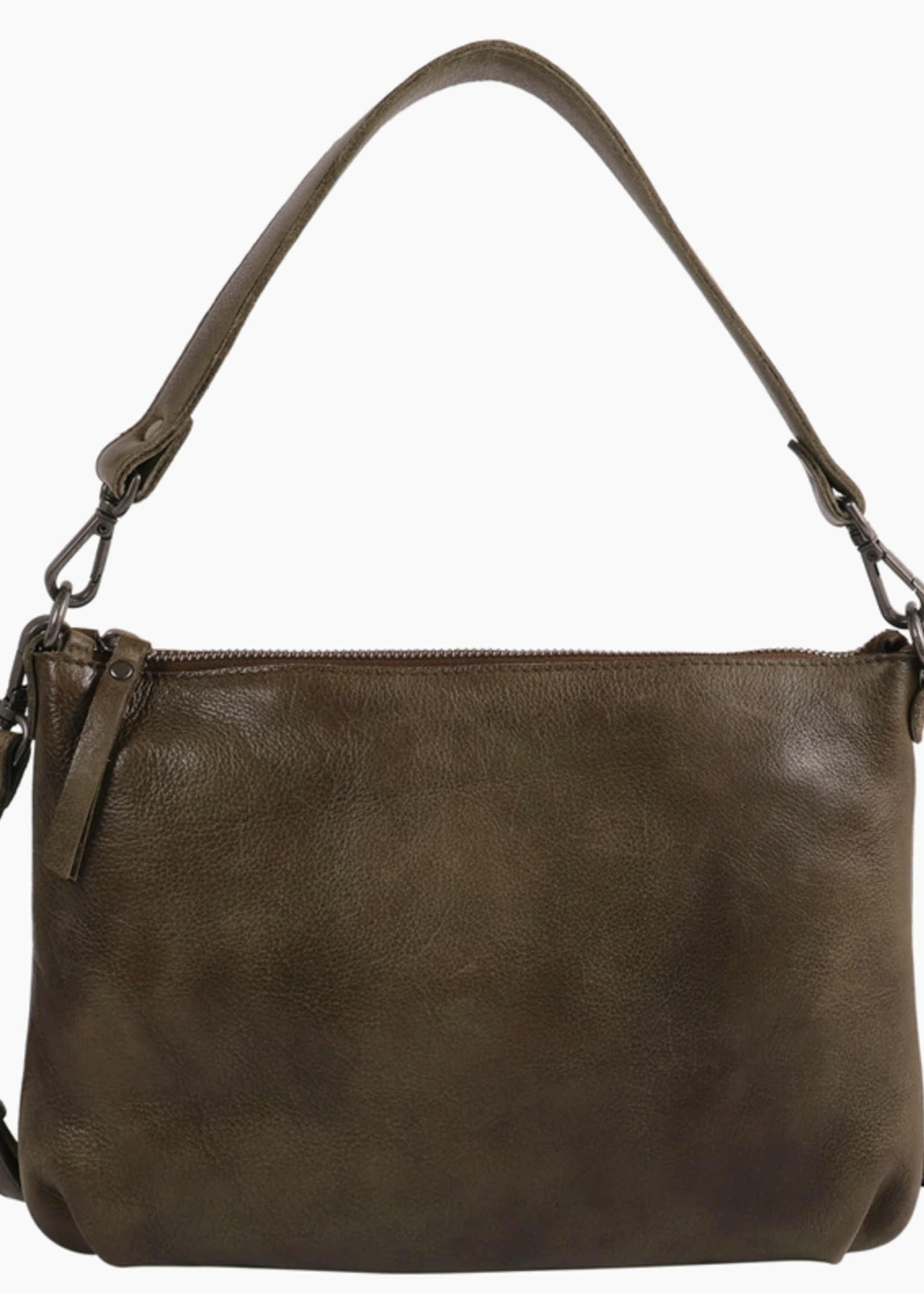 Stevie Handcrafted Leather Crossbody Bags Moss