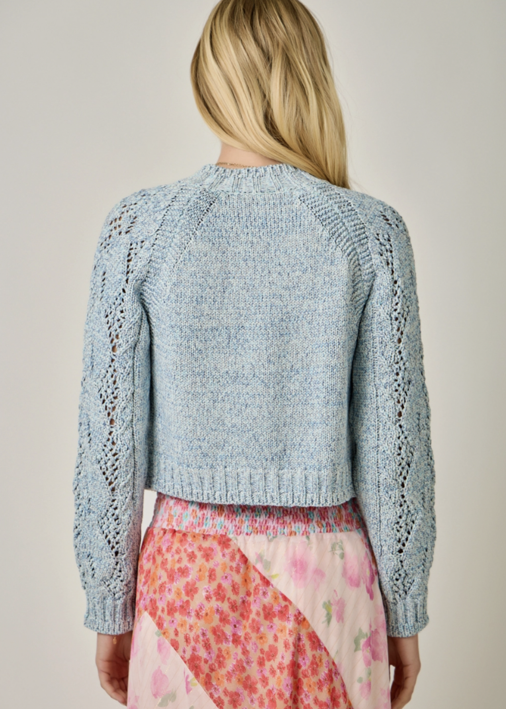 Cable Cardigan Blue Multi