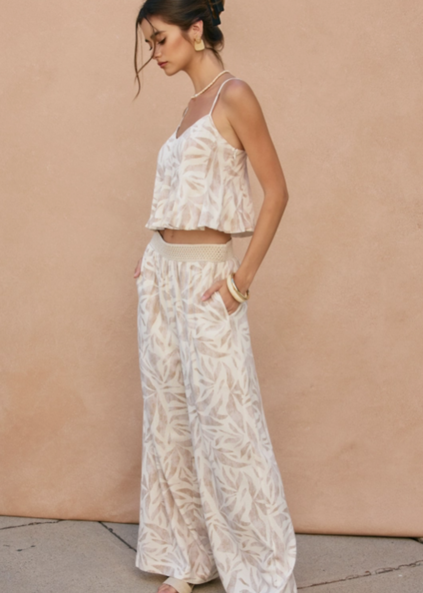 Driftwood Dreams Decorative Knit Waist Pants