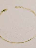 18k Gold Filled 1mm Box Anklet