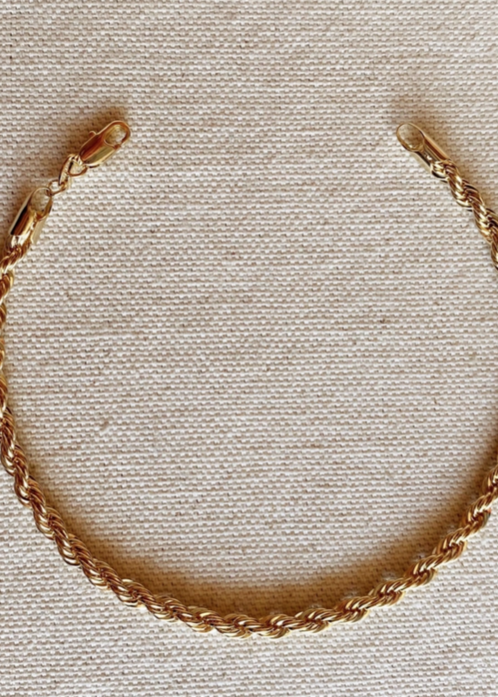 18k Gold Filled 4.0mm Rope Anklet