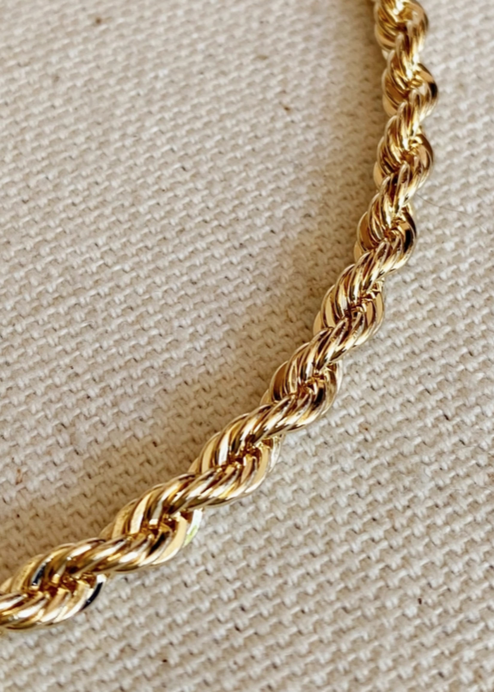 18k Gold Filled 4.0mm Rope Anklet