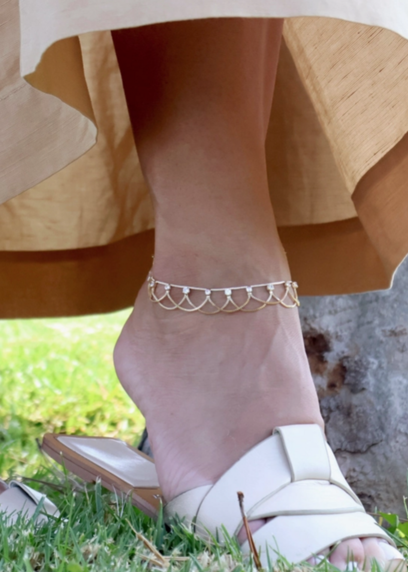 18k Gold Filled Bali Anklet