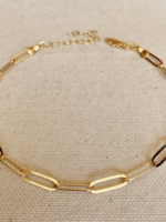 18k Gold Filled Classic Paperclip Chain Anklet
