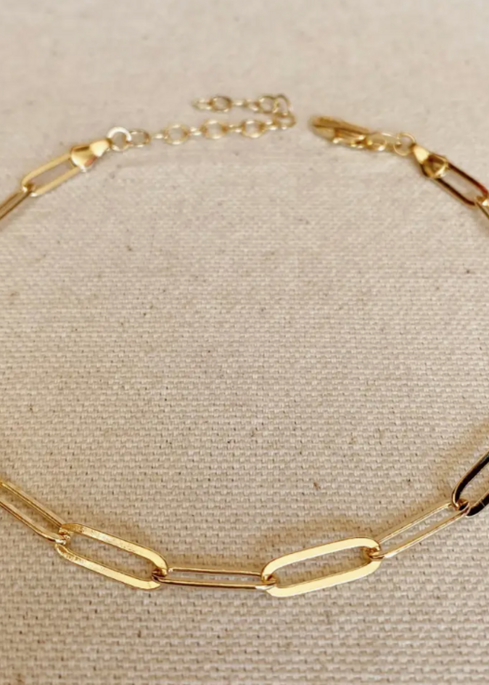 18k Gold Filled Classic Paperclip Chain Anklet