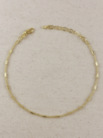 18k Gold Filled Mini Tube Chain Anklet