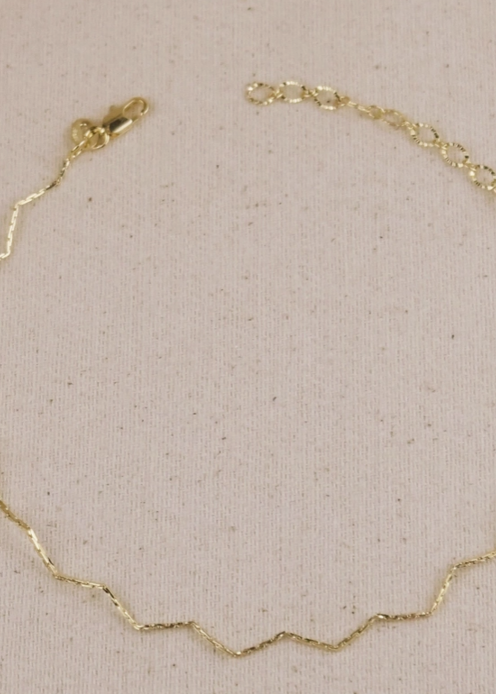 18k Gold Filled Zig Zag Anklet