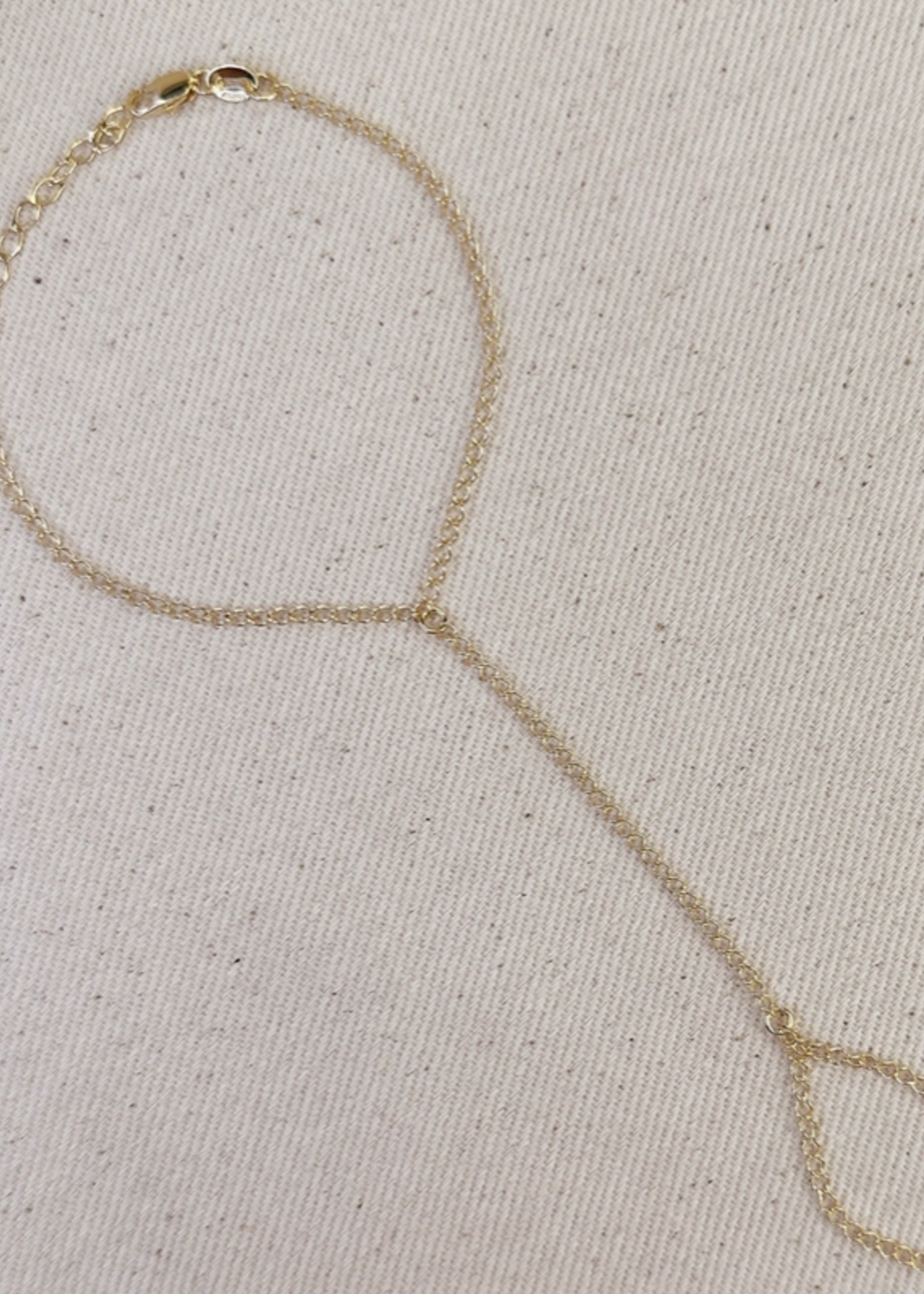 18k Gold Filled Plain Hand Chain