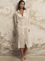 Voyage Shirt Dress White Stripes