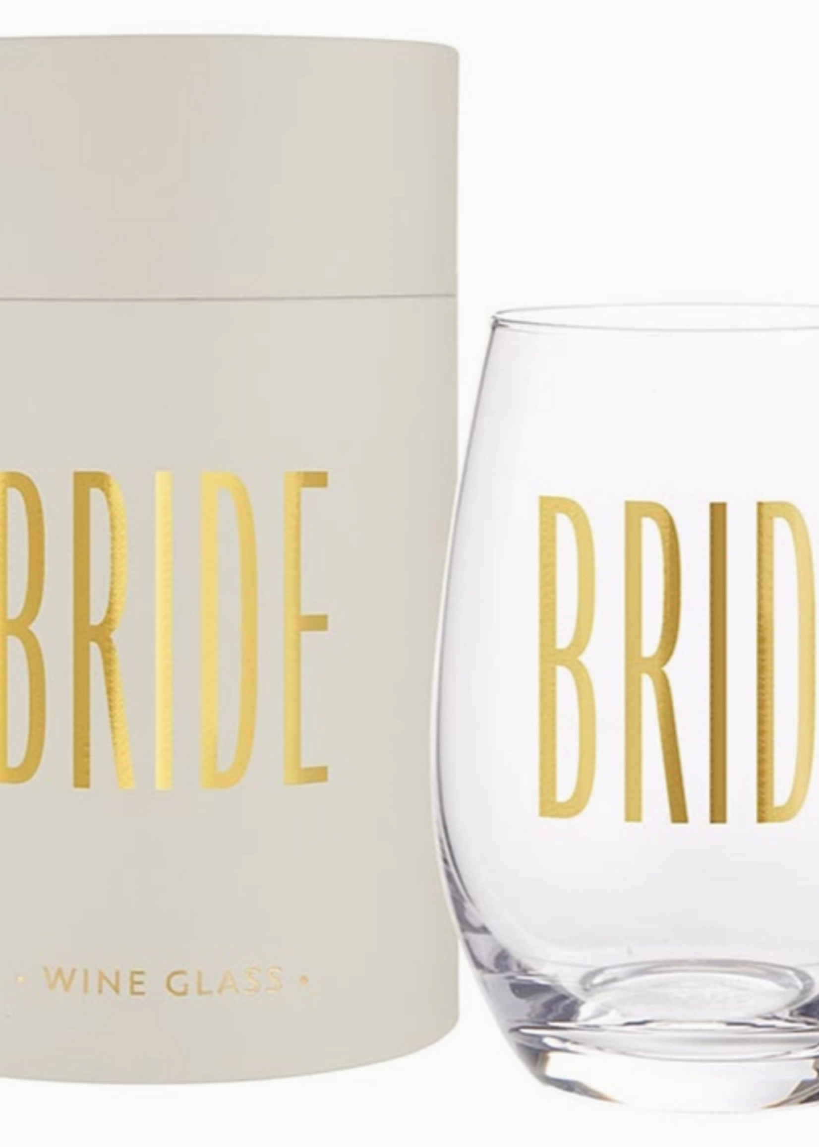 Gold Foil Stemless Wine Glass