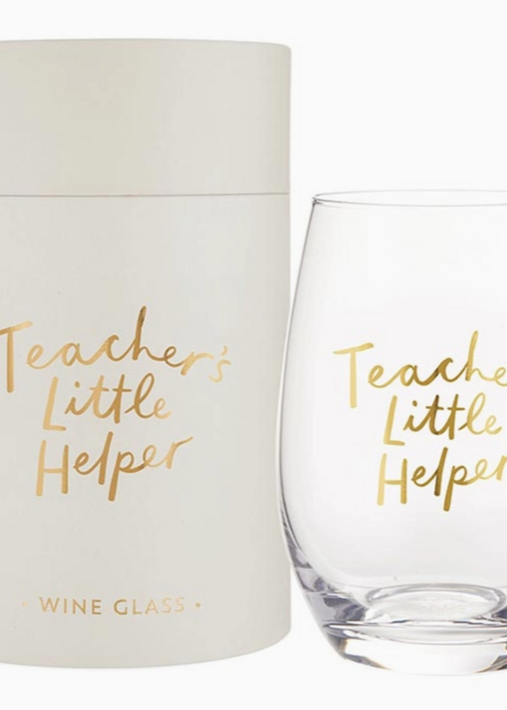 Gold Foil Stemless Wine Glass