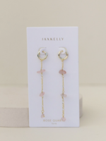 Raw Gemstone Chain Drop Earring