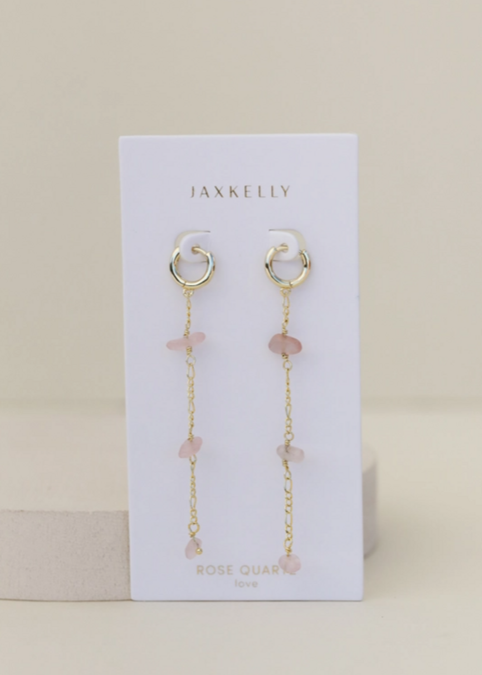 Raw Gemstone Chain Drop Earring