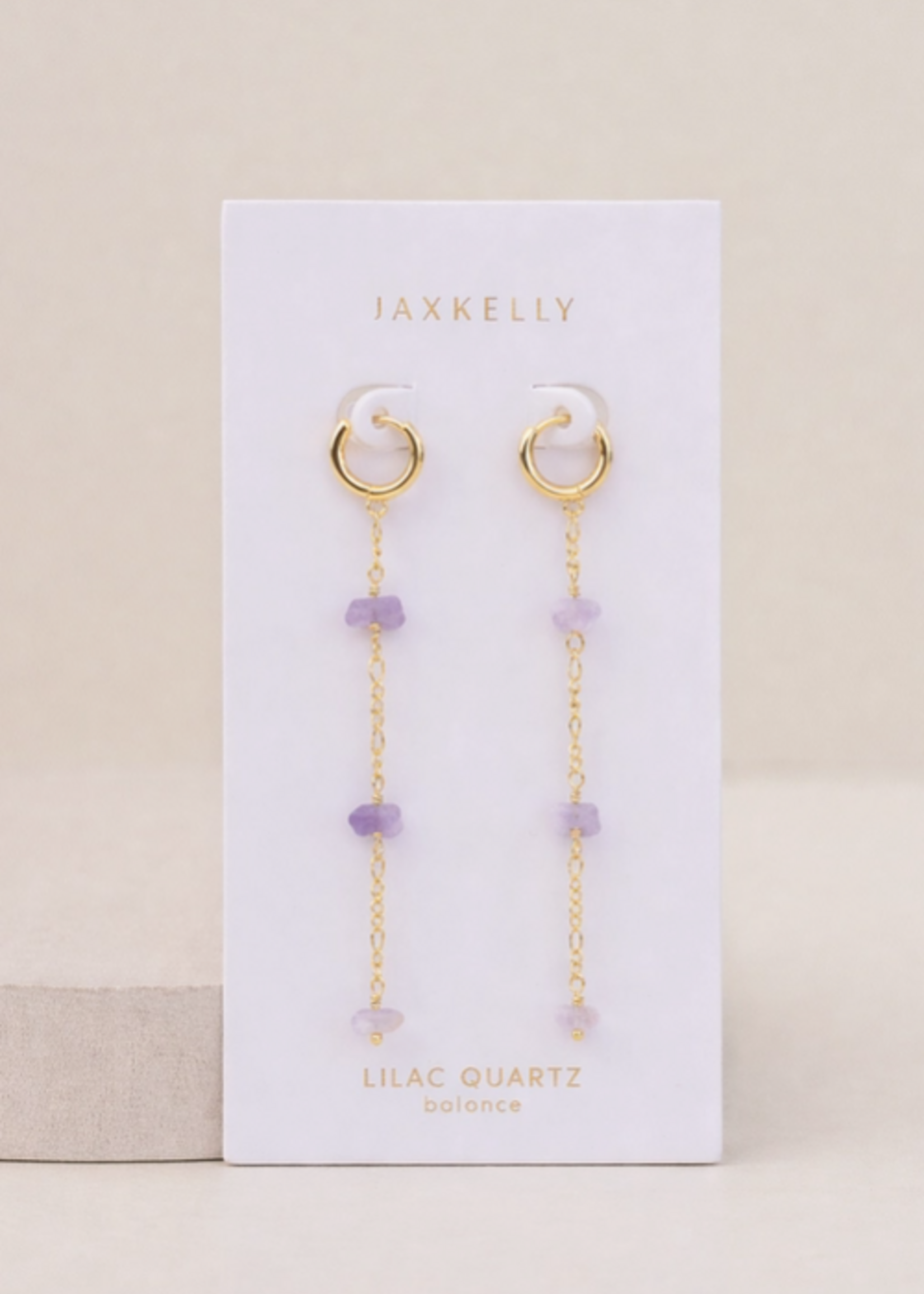 Raw Gemstone Chain Drop Earring