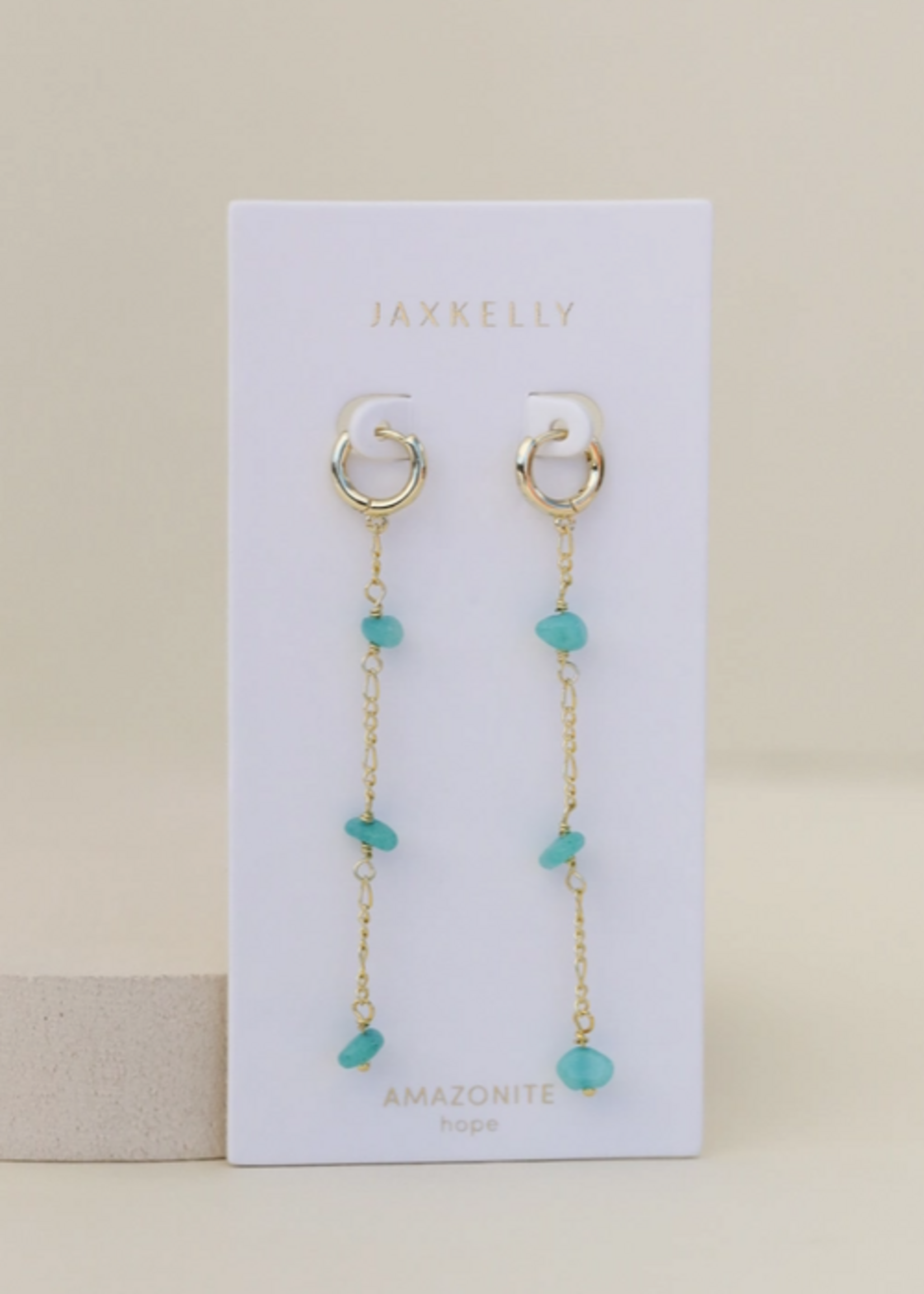Raw Gemstone Chain Drop Earring
