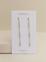 Gemstone Chain Drop Earring Amazonite