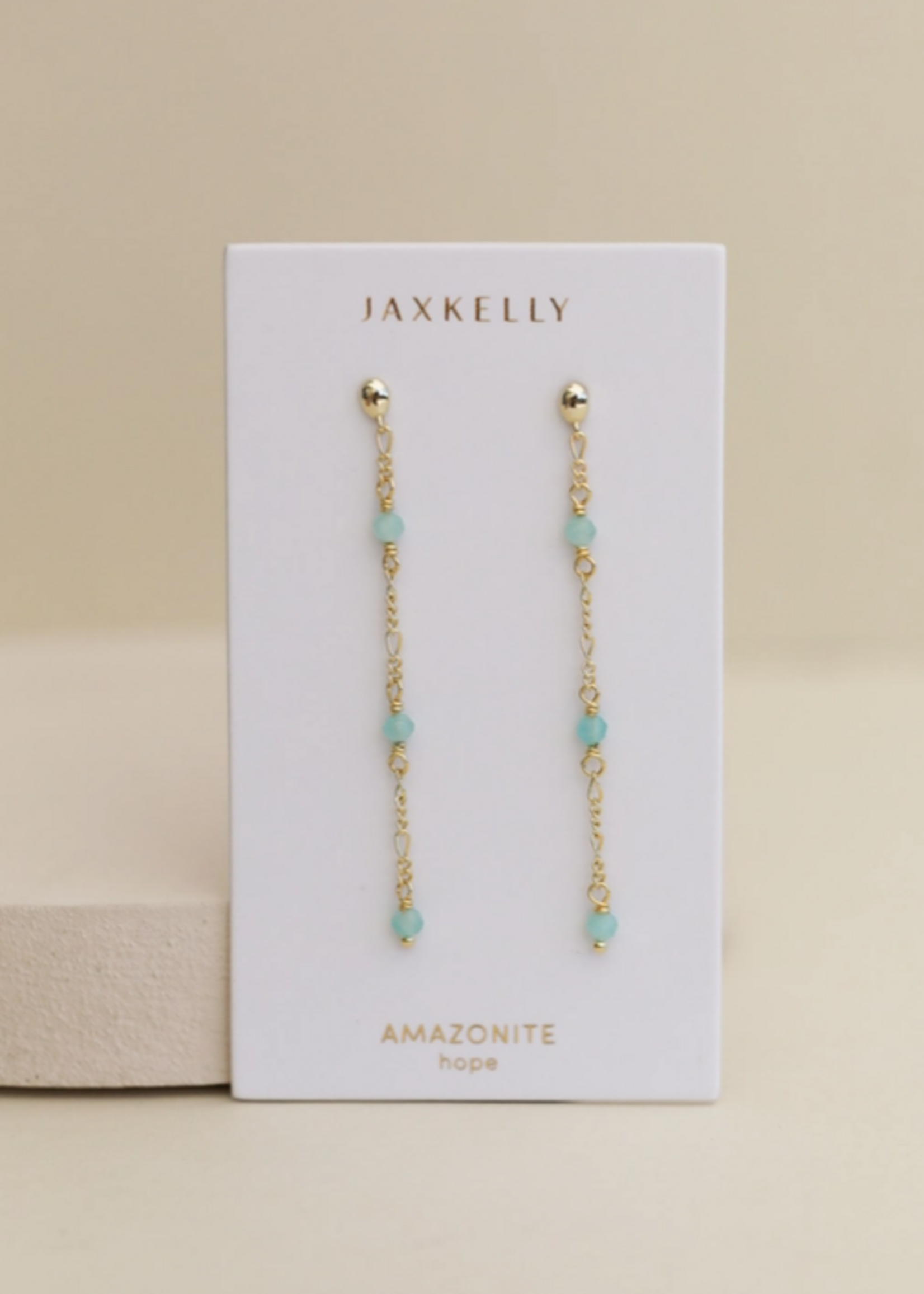 Gemstone Chain Drop Earring Amazonite
