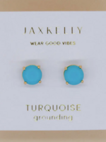 Round Turquoise Gemstone Earrings