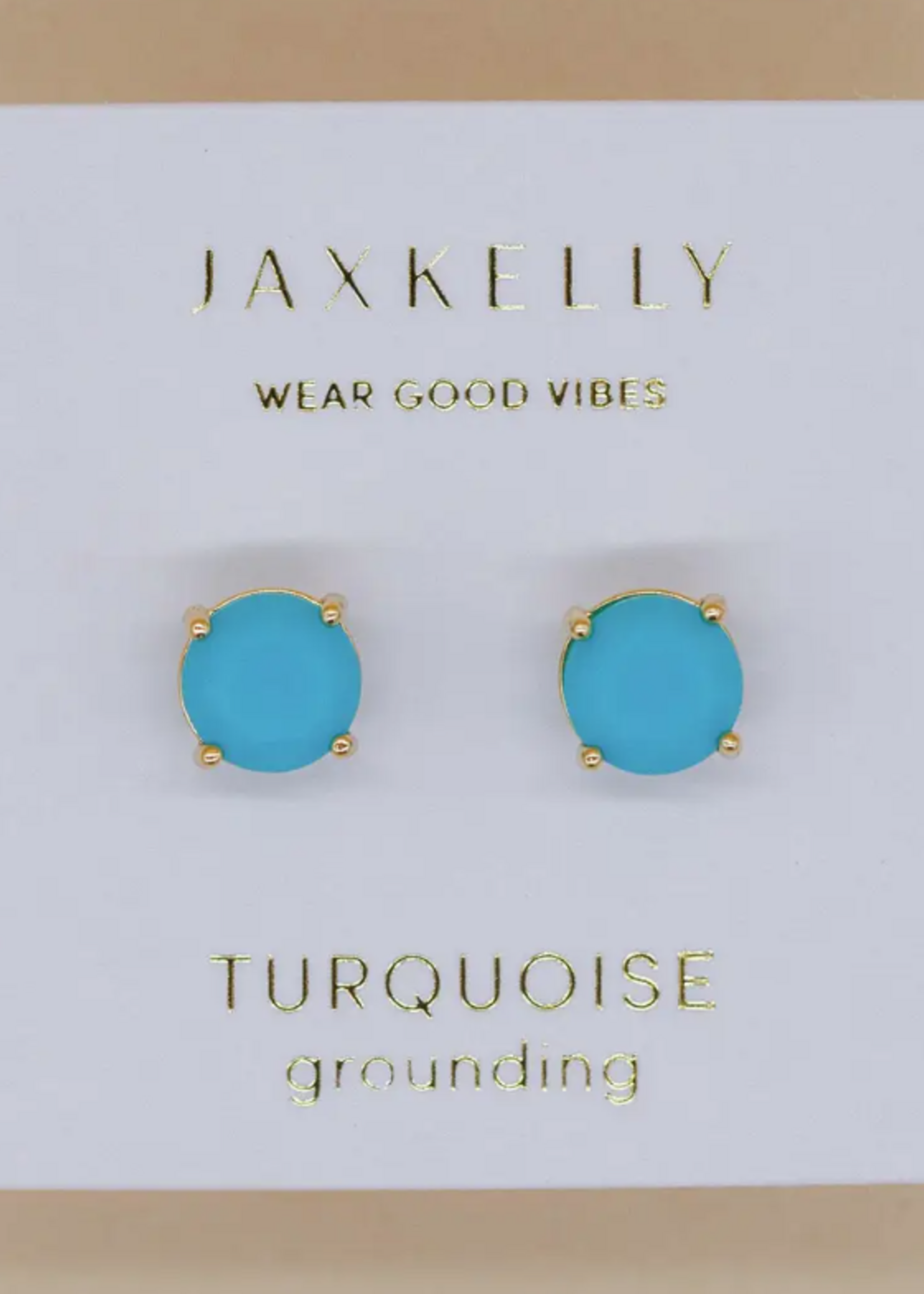 Round Turquoise Gemstone Earrings