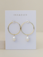 Simple Hoop with Pearl