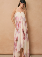 Laelia Orchid Pleated Maxi Dress