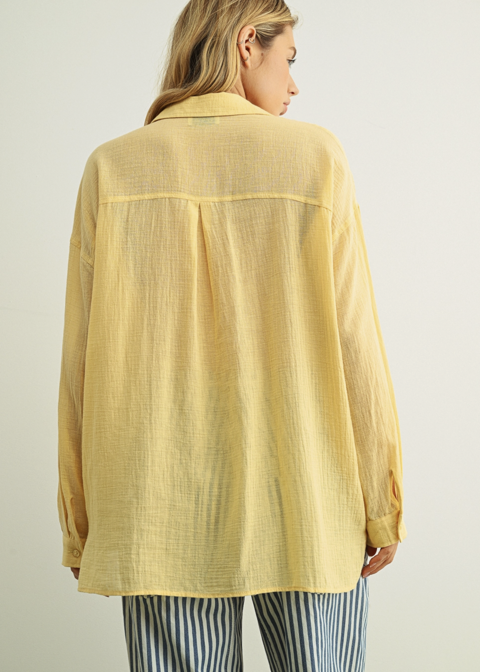 Button-Down Basic Cotton Shirt