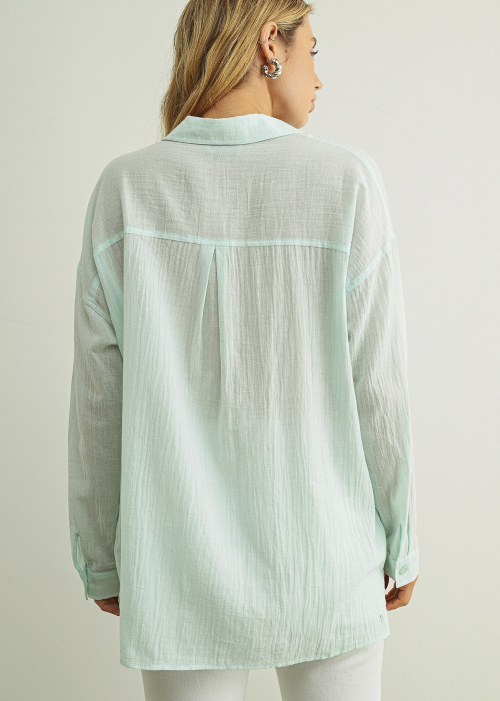 Button-Down Basic Cotton Shirt