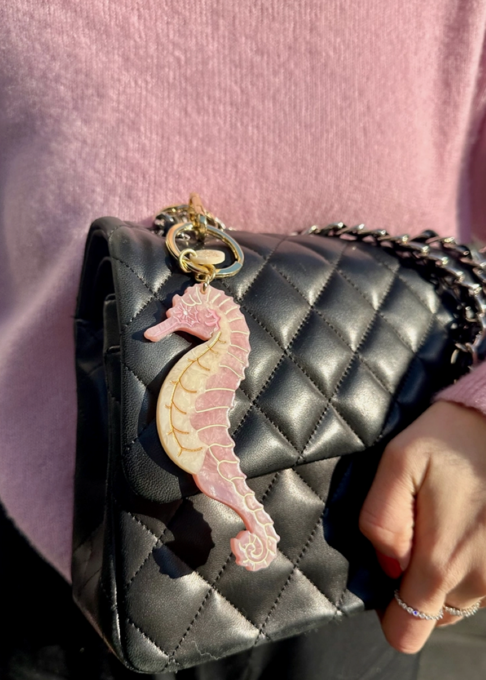 Hand Painted Bag Charm / Keychain