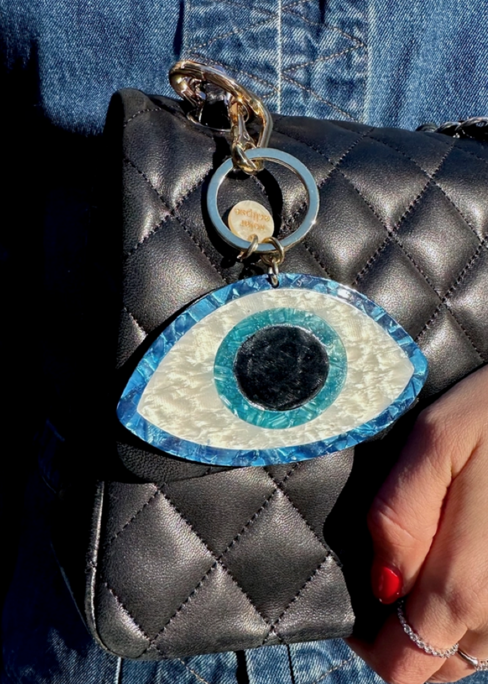 Hand Painted Bag Charm / Keychain