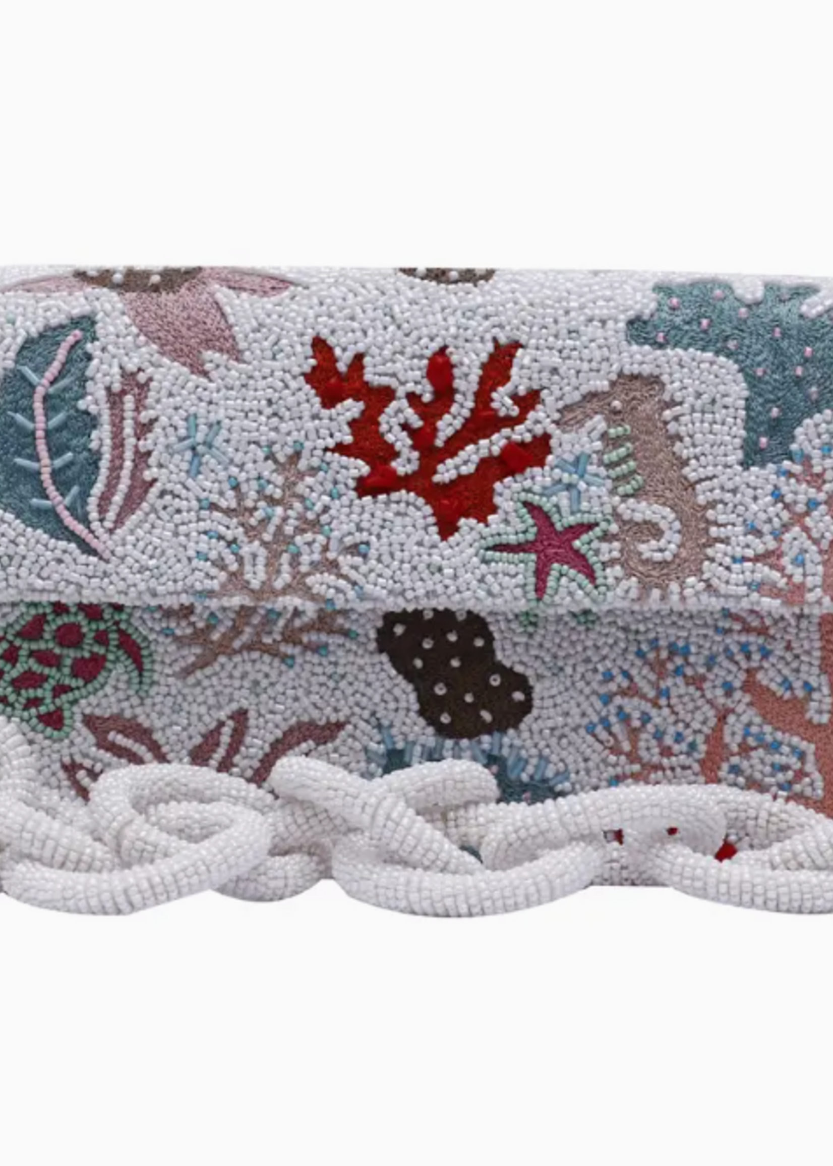 Under the Sea Beaded Clutch with Beaded Chain Strap