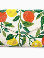 Citrus Beaded Envelope Clutch