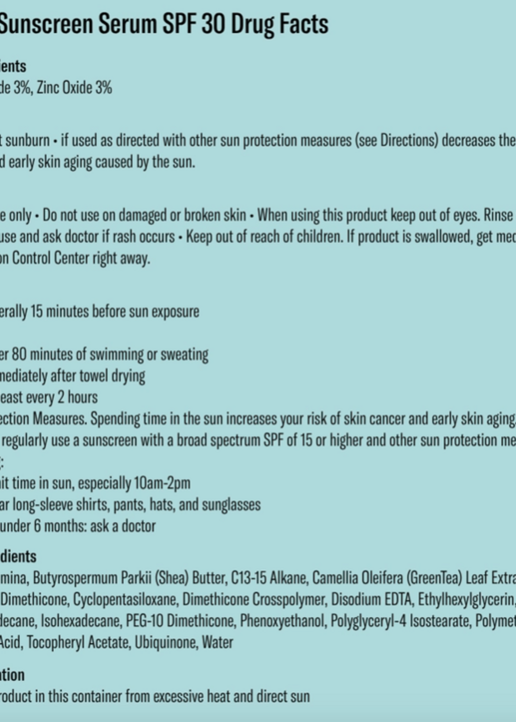 Bask SPF 30 Mineral Sunscreen Serum - Fragrance Free