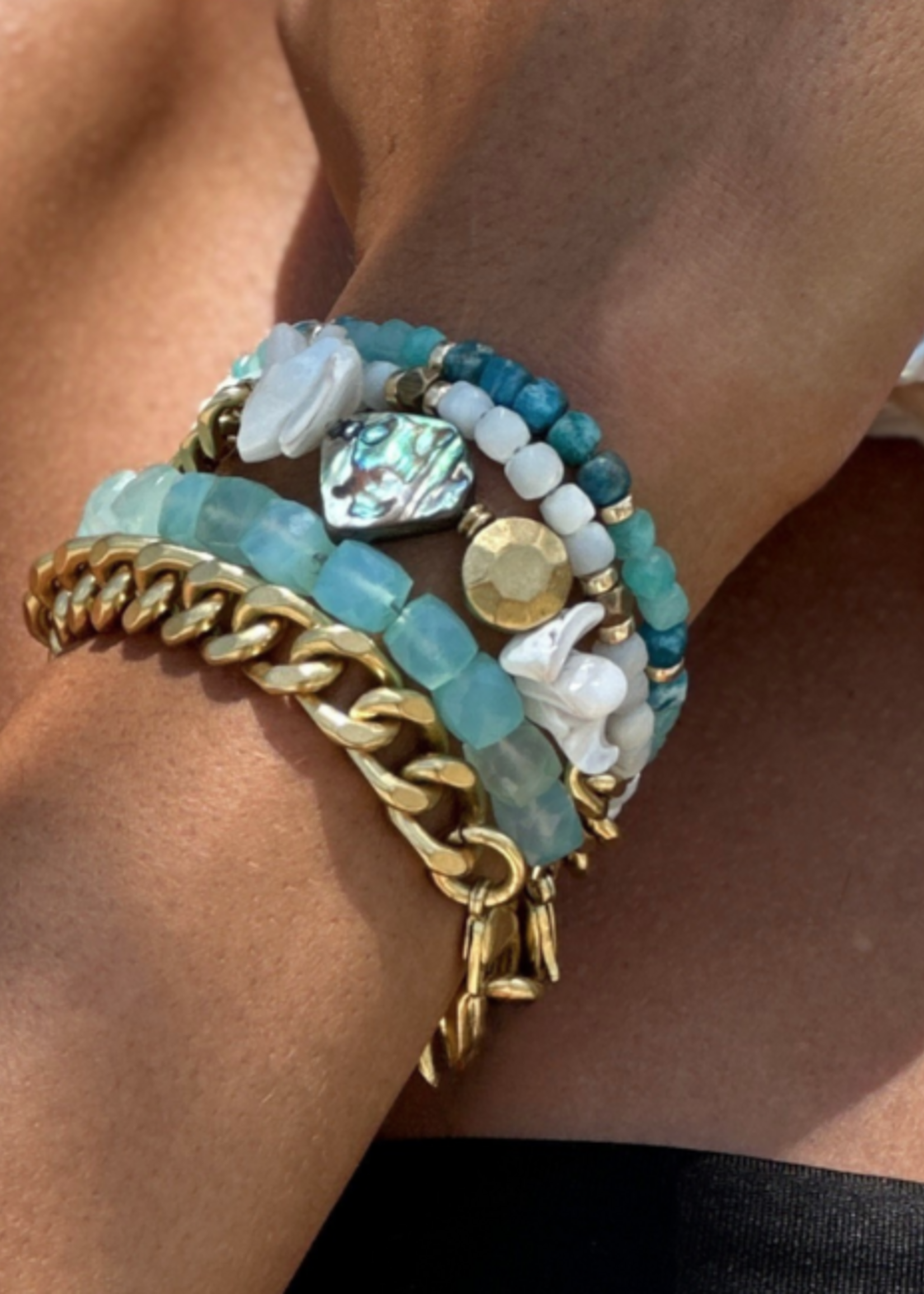 Remix: Chalcedony Cubes Bracelet