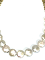 Pearl Coin & Curb Necklace