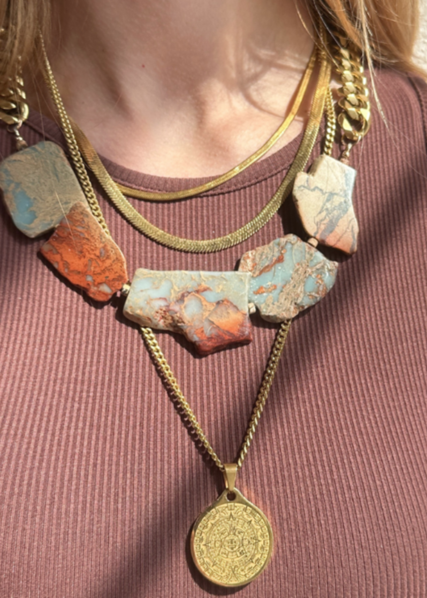Snakeskin Jasper Statement Necklace