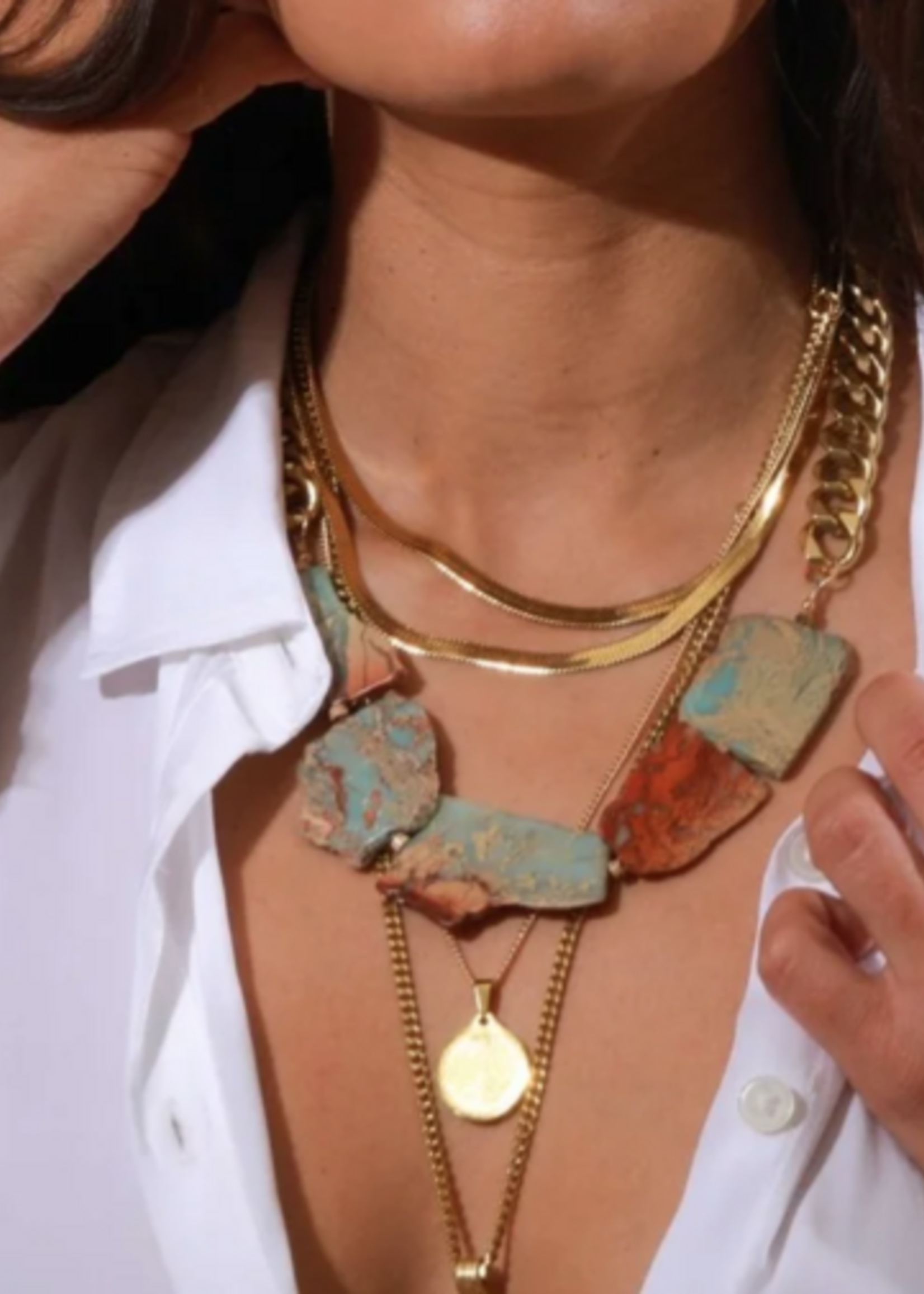Snakeskin Jasper Statement Necklace