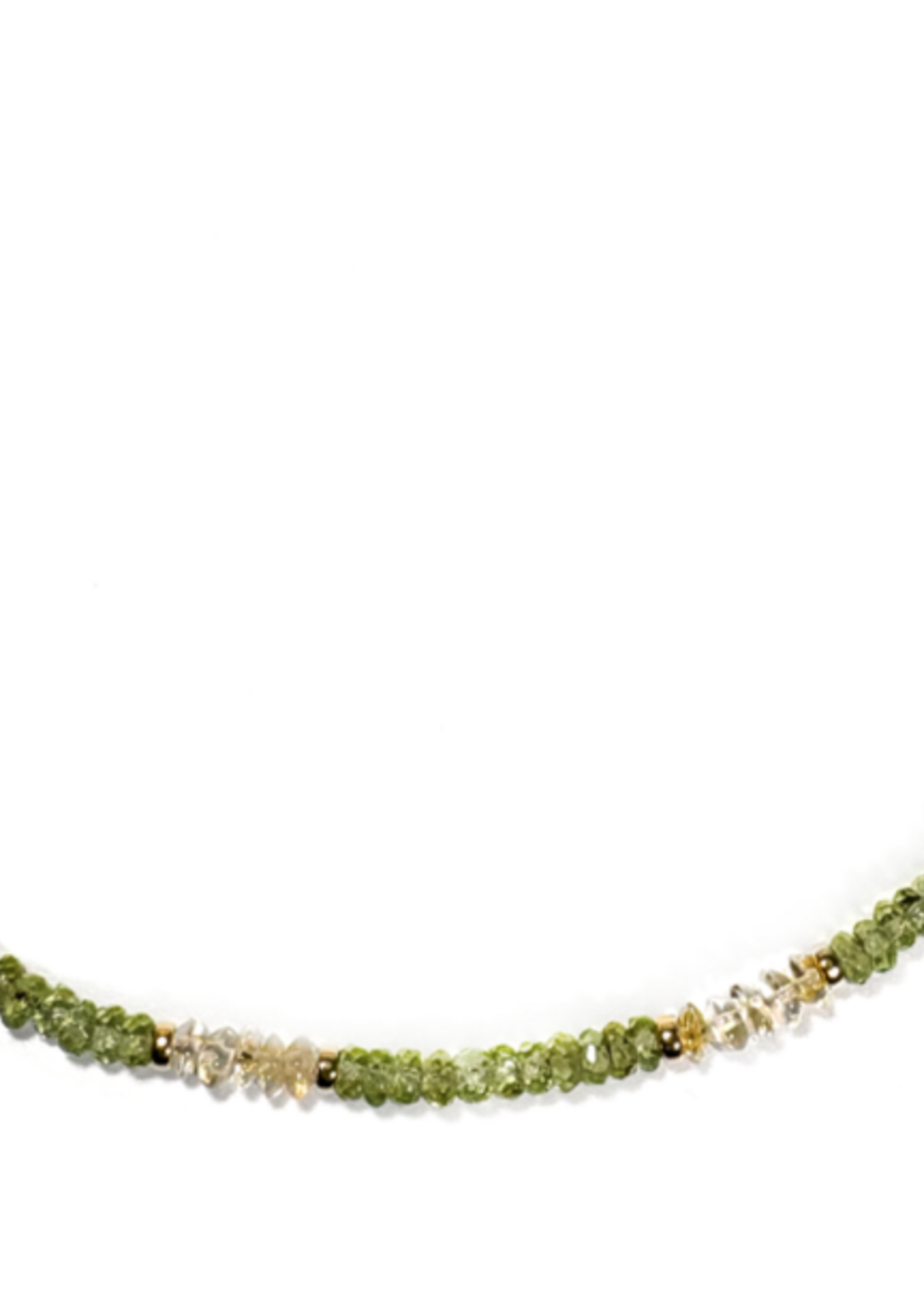 Peridot & Citrine Mini Beaded Necklace