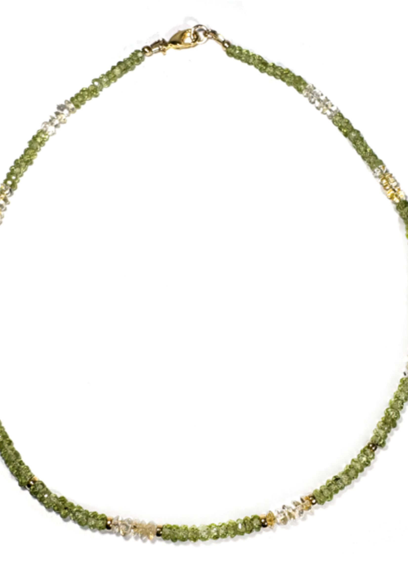 Peridot & Citrine Mini Beaded Necklace