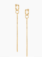 Aya Drop Hoop Earrings