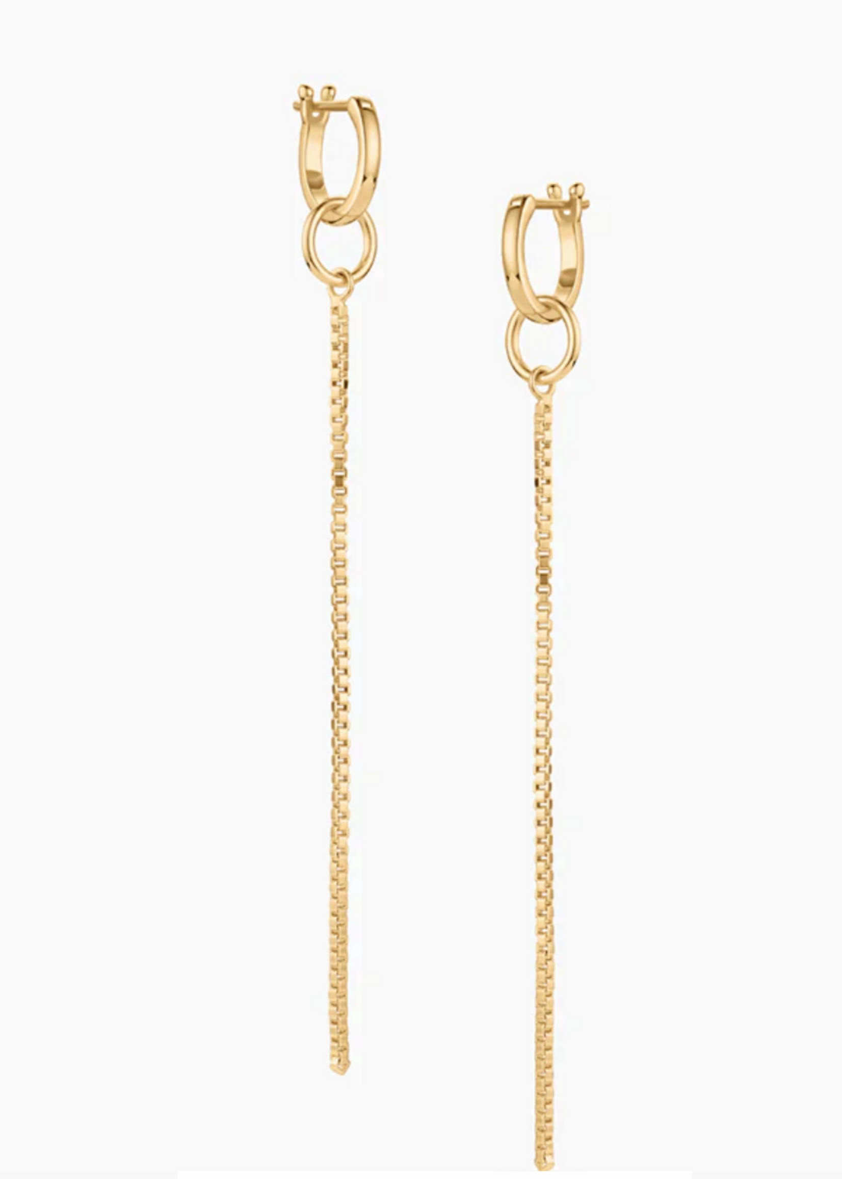 Aya Drop Hoop Earrings