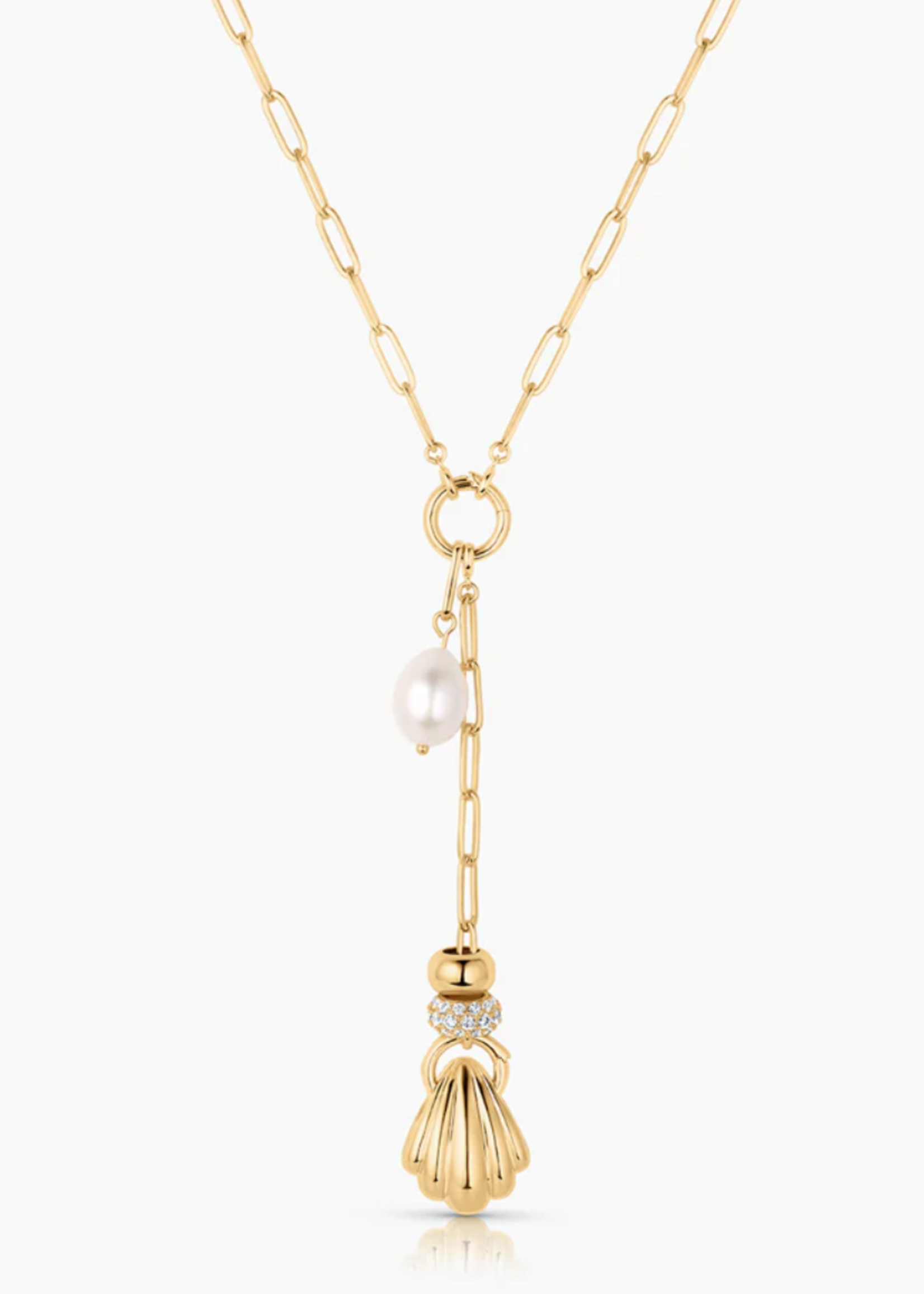 Lina Shell Lariat Necklace