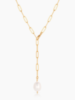 Lea Pearl Lariat Necklace