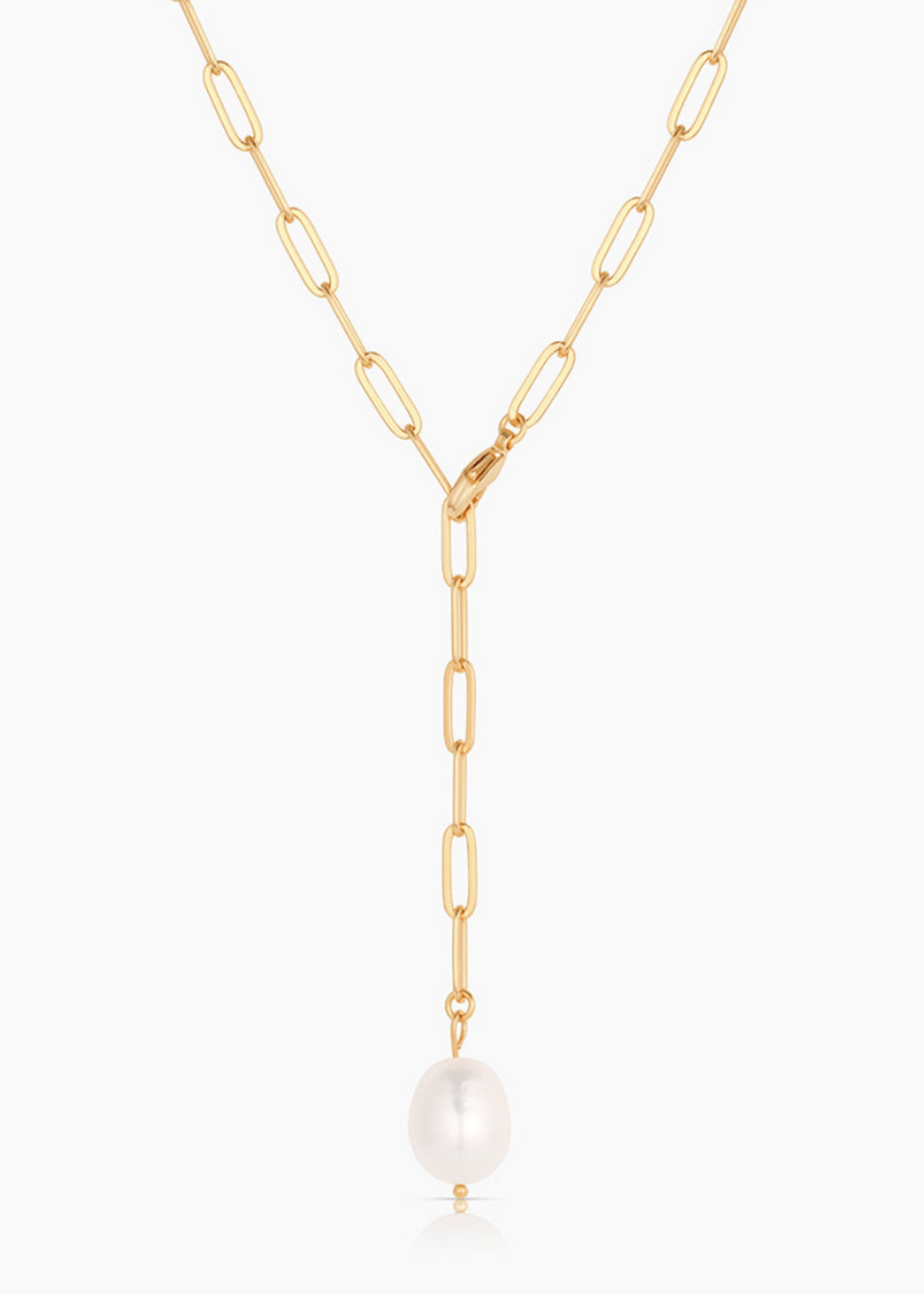Lea Pearl Lariat Necklace