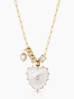Soirée Mother Of Pearl Heart Necklace