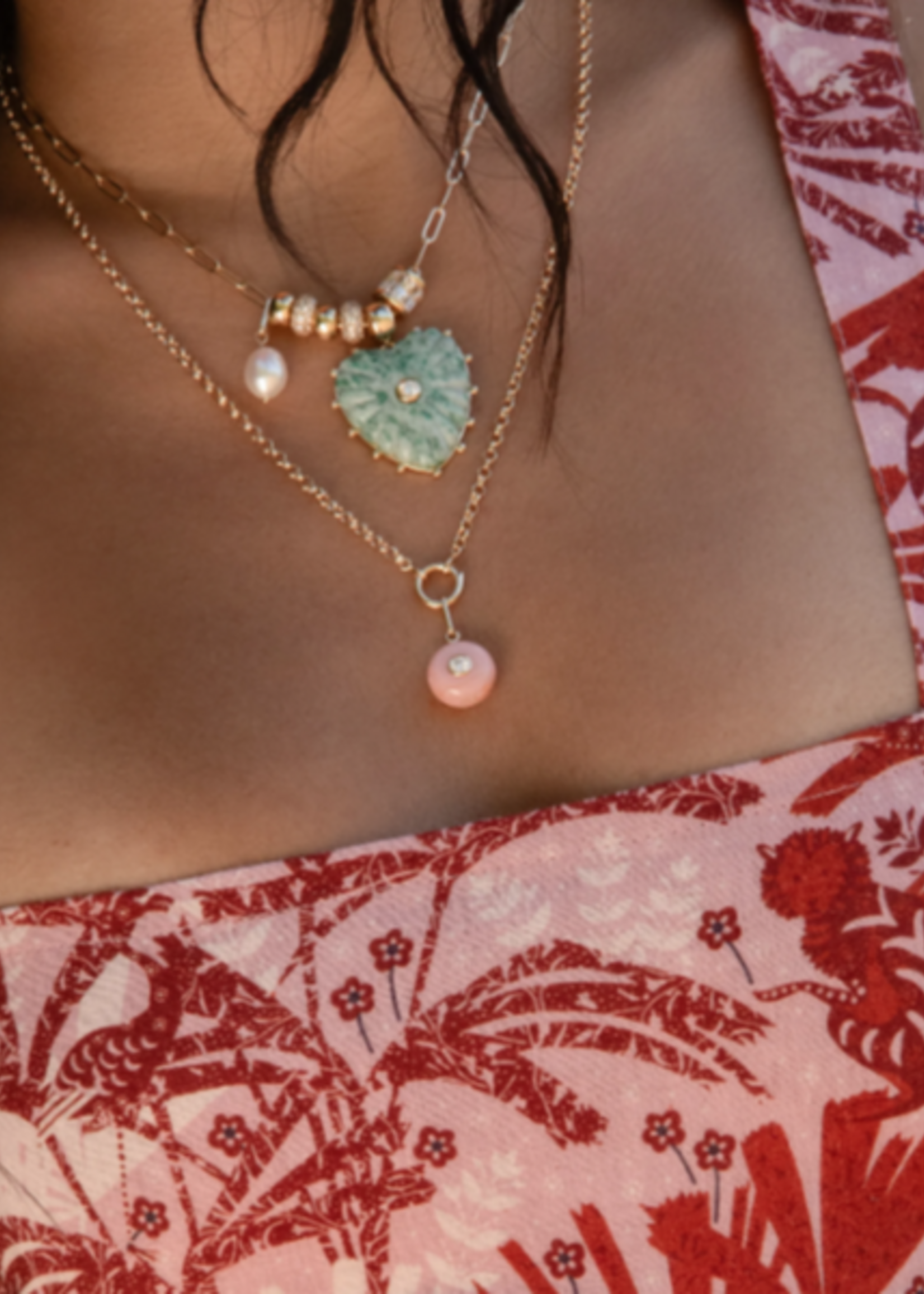 Bon Bon Pink Jade Charm