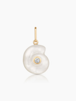 Nautilus Mother Of Pearl Spiral Shell Charm